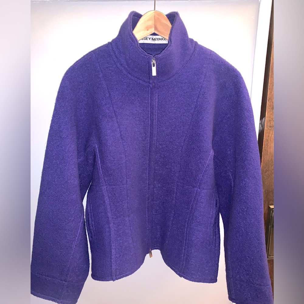 Issey Miyake Zip Front Wool Coat Jacket NWT Size 2 Small